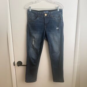 Democracy Distressed Dark Blue Ankle Jeans 6P